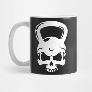 Kettlebell Skull White Mug